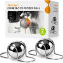 AIEVE XL Espresso Cooling Ball, 2 Pack Upgraded Large Coffee Chiller, Stainless Steel Chilling Ball Iced Coffee Accessories Espresso Accessories for Nespresso Breville Espresso Machine