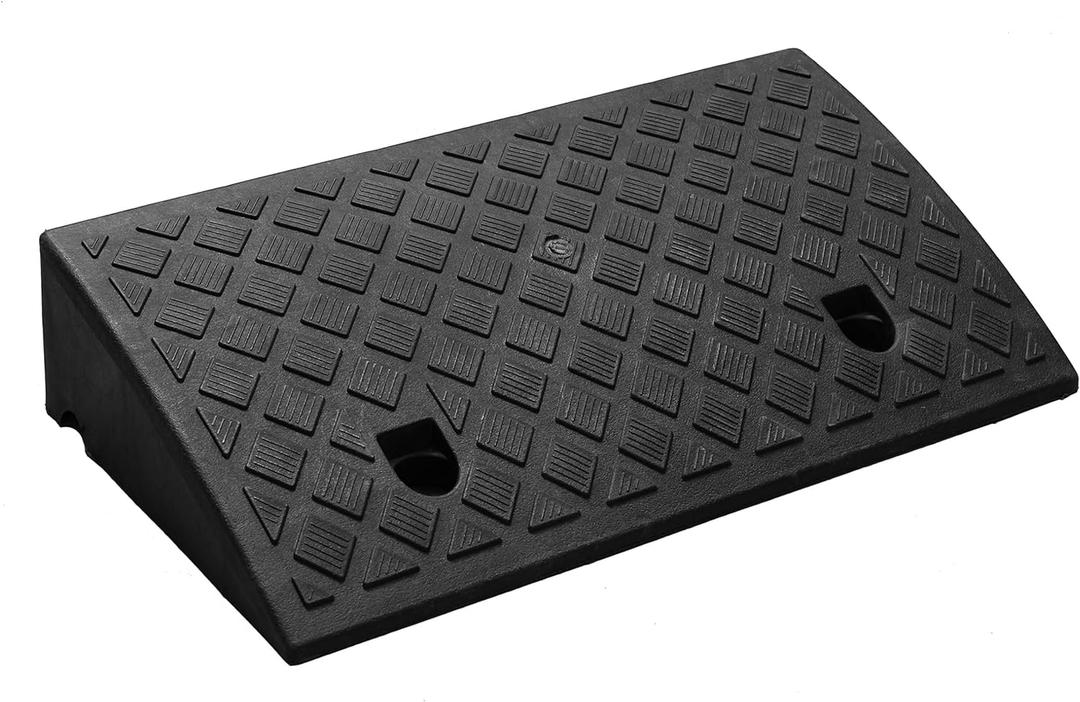 Curb Ramp Portable Lightweight Heavy Duty Plastic Threshold Ramp for Driveway, Loading Dock, Sidewalk, Car, Scooter, Bike, Motorcycle (4.25" 1PCS)