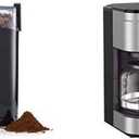KRUPS 1500813248 203 Electric Spice and Coffee Grinder with Stainless Steel Blades AND KM202850 Simply Brew Compact Filter Drip Coffee Maker