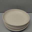 Homienly Dinner Plates Wheat Straw Plates Set of 8 Alternative for Plastic Plates Unbreakable Dinner Plates Set Dishwasher and Microwave Safe Plates for Kitchen, Camping, Outdoor Plates(Beige, 9 inch)