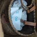 CXWXC Bike Basket - Handmade Rattan Bike Baskets for Girls Women - Front Bicycle Bike Basket with Coffee Cup Holder for Beach Cruiser, Scooter, Ebike (Dark Brown)