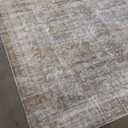 Loloi Layla Collection LAY-03 Olive/Charcoal 7'-6" x 9'-6" .13" Thick Area Rug, Soft, Durable, Vintage Inspired, Distressed, Low Pile, Non-Shedding, Easy Clean, Printed, Living Room Rug
