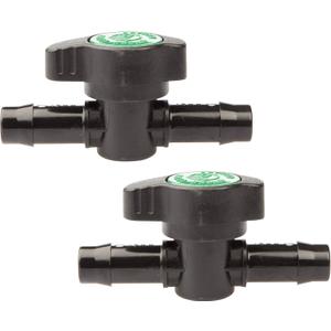 1 Inch Barbed Shut Off Valve - Simple On and Off Operation No Leak Design - Pack of 2 - Constructed from Lightweight Wear-Resistant Plastic