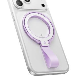 andobil [2025 Unrivaled Stability] Magnetic Phone Grip Holder for MagSafe Ring Stand Holder Kickstand Compatible with MagSafe Accessories for iPhone 17 Air 16 Pro Max Plus 15 14 13 12&Android, Purple (Silicone)