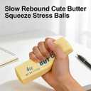 Slow Rebound Cute Butter Squeeze Stress BallsSlow Rising SquishyStress BallsUpgrade Stress Relief Fidget Toys Wet Slow Rebound Stress Relief Toy