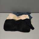 3pcs Set Wireless Bras for Women Floral Lace Full Coverage Bralettes Soft Breathable Support Wirefree Women's Everyday Bras (X-Large, Black+skin+blue)