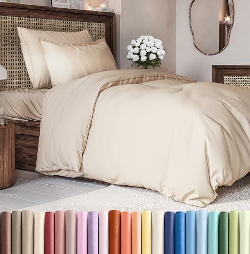 Duvet Cover Twin/Twin XL Size Set - Extra Soft Twin/Twin XL Duvet Cover 68" x 90" with 1 Pillow Sham - Hotel Luxury, Easy Care, Fade Free w/ Zipper Closures & Ties - Comfy, Cozy & Breathable (Wheat)