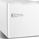 Antarctic Star 1.2 Cu.Ft Mini Upright Freezer, Compact Refrigerator with Adjustable Thermostat & Removable Shelves, Freestanding Small Freezer for Home Kitchen Office Garage, White