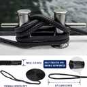 Dock Lines & Ropes Boat Accessories - 4 Pack 3/8" x 15' Double Braided Nylon Dock Lines with 12 Loop Excellent 5800 lbs Breaking Strength Marine Rope for Kayak Pontoon Boats up to 30ft Boating Gifts