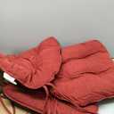 Chair Cushions for Dining Chairs Set of 4, Red Kitchen Chair Cushions, Chair Pads with Ties and Non Slip Backing, Christmas Room Decor, Tufted Memory Foam Seat Cushion 4 Pack, 15.5"x15.5"x4"