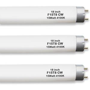 18" F15T8/CW RV Fluorescent Light Bulb,T8 15 Watt Cool White Tube,Replacement Bulb for Philips Alto ECO GE Staco Light Fixture,G13 Bi-Pin Base,4100K (3PACK)