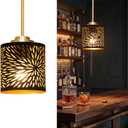 ALUCSET Pendant Lights Kitchen Island 2 Pack with Plug in Cord Pendant Lamp Shade Adjustable Hanging Pendant for Kitchen Island,Dining Room and Living Room