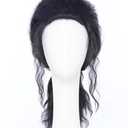 Men's Long Black Hair Wig - Natural Long Hair Wig Men, Men Cosplay Wigs, Curly Ponytail Synthetic Wigs, Heat Resistant Character Costume Wig For Party Or Halloween Cosplay Costume