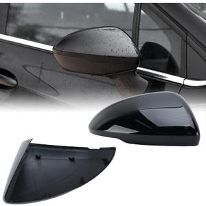 Right Passenger Side Mirror Cover Caps Compatible with Chevrolet Chevy Cruze 2017 2018 2019 Replacement Rear View Mirrors Trim (Black)