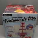 Nostalgia LPF230 3-Tier Lighted Party Fountain, Holds 1.5 Gallons, LED Lighted Base, Includes 8 Reusable Cups