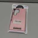 Owncase for Samsung Galaxy S24 Ultra Case Cute Fashion Polka Dot Phone Case for Women Girls Shockproof Slim TPU and Hard PC Protective Cover, Black