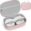 Breast Pumps Carrying Bag Compatible with Most of Wearable Breast Pumps, Hard Shell Wearable Breast Pump Bag with Waterproof Removable Tray, Breast Pump Storage Bag (Pink)