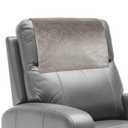 Xmntdo Recliner Headrest Protector,Non Slip Waterproof Headrest Cover,Leather Recliner Headrest Cover for Sofa,Furniture,Living Room,Office Chair (Taupe)