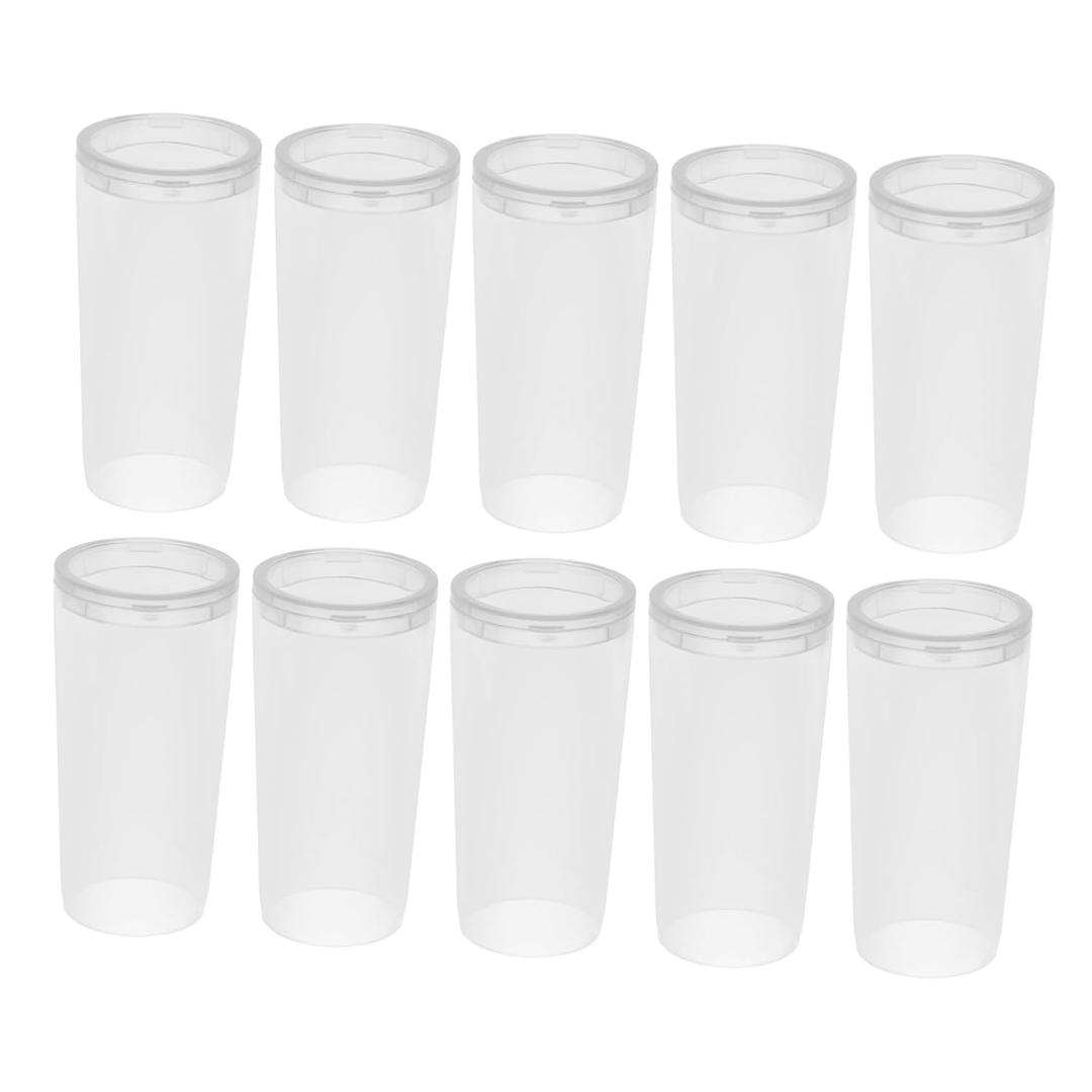10Pcs Transparent Makeup Brush Covers Protective Caps for Round Brushes Dust and Pollutant Guard Easy to Clean Makeup Brush Storage for Travel and Home Use