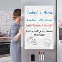 Magnetic Fridge White Board Paper, 40" x 30" Large Dry Erase Board Sheet for Organizer and Planner, Kitchen Refrigerator Whiteboard for Family to-do List, Includes Markers and Eraser