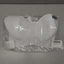 JishinGal Womens Push Up Bra Full Coverage Seamless Underwire Hide Back Fat, Wide Straps, Smooth Uplift T-Shirt Bra (White)