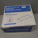 Audend Clear Stackable Storage Bins with Lids, 4 Pack Plastic Storage Containers with Handle for Pantry and Snack Organizers, Suitable for Kitchen, Bathroom, Fridge, Cabinet