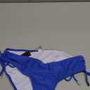 Talisea Womens Low Rise Bikini Bottoms - Side Tie Bathing Suit Swim Bottom Ruched Swimsuits Swimwear Royal Blue.S