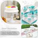 Set of 9 Cake Stands Metal Cupcake Stand Set Multiple Styles Candy Fruit Display Tower Dessert Plate Cake Serving Tray for Birthday Party Wedding Anniversary Baby Shower Engagement (White)