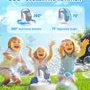 Bubble Machine - Automatic Bubbles Blower for Kids, Toddlers - 360 Oscillation & 75 Adjustment, Bubble Toys with LED Light - Gifts for Boys, Girls, Easter, Outdoor, Birthday, Party Use (White)