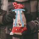 3 x 24 Pcs Light Blue Velvet Bows Ornaments for Christmas Tree, Vintage Rustic Velvet Christmas Bows Tree Decorations, Indoor Home Decor for Wreath Mantle Gift Wrap Holiday Decor, 3/8'' W, 5 * 7 inch