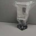 Alimentata Bedside Table Lamp with Touch Control & USB C+A Charging Ports LED Desk Lamp with 2 AC Outlets, Minimalist Nightstand Light with Black Fabric Shade for Bedroom, Living Room, Office, White