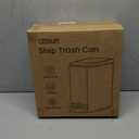 Cesun Small Bathroom Trash Can with Lid Soft Close, Step Pedal, 6 Liter / 1.6 Gallon Stainless Steel Mini Garbage Can for Office, Outdoor Trash Bin with Removable Inner Bucket (Silver)