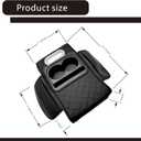Car Center Console Cover, 5-in-1 Thickened Armrest Protector Pad, Leather Center Armrest Protector with Storage Compartment, Universal for Most Cars (Black)