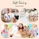 GSSUSA 100 Pack Paper Gift Bags 5.25x3.75x8 Inch Small Brown Paper Bags with Handles Bulk, Brown Kraft Bag for Small Business, Sturdy Grocery Retail Shopping Birthday Party Favor Craft Bag Made in USA