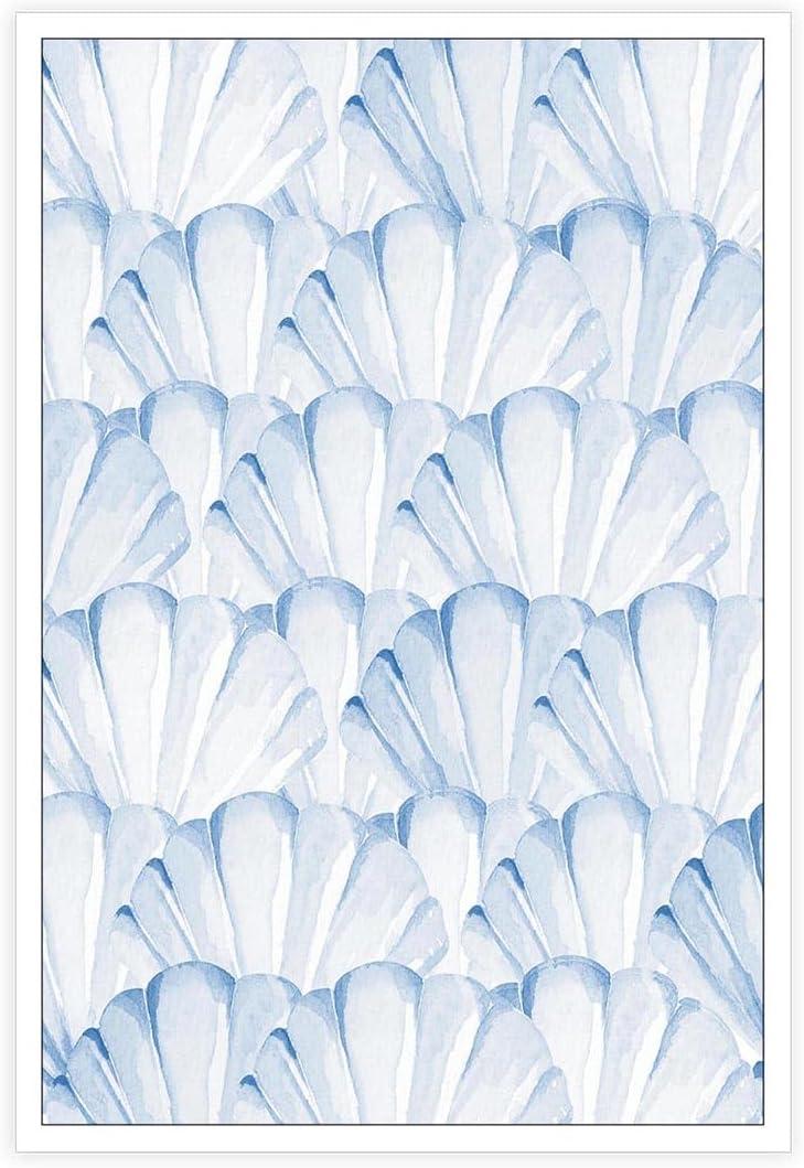 YODOOLTLY Trendy Light Blue Seashells Posters Abstract Sea Life Canvas Wall Art Coastal Cowgirl Preppy Aesthetic Prints Painting For Kitchen Home Bedroom Dorm Wall Decor 12x16in Unframed (12L" x 16W", Multi 003)