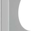 Prime-Line U 9509 Steel Latch Guard Plate Cover for Out-Swinging Doors, 6 Inch Cover with 5/16 Inch Offset, Gray, Set of 1