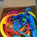 Craft Ninja Warrior Obstacle Course Accessories Kids Outdoor Play - 7pc Rings, 2pc Swing Trapeze Wheels & 2pc Monkey Bars, Multicolored