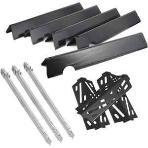 Grill Parts for Weber Genesis II 300 Series, 66032 Flavorizer Bars and 66040 Heat Deflector 67489 Burner Kit for Weber GS4 Genesis II 310 Grills for Weber Genesis GS4 Parts