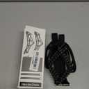 Sfee Ice Cleats for Walking on Ice Snow Grips Crampons Traction for Shoes/Boots, Anti-Slip Portable Flexible Footwear for Walking Climbing Hiking Fishing Outdoor Running with 2 Adjustable Straps (Medium, Black)