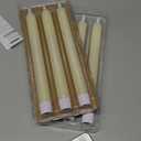 GenSwin Flameless Ivory Taper Candles Flickering with 10-Key Remote, Battery Operated Led Warm 3D Wick Light Window Candles Real Wax Pack of 6, Christmas Home Wedding Decor(0.78 X 9.64 Inch)