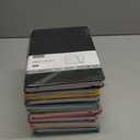 POPRUN A5 Lined Journal Notebooks, 8 Pack Leather Hardcover Thick Notebook for Writing, Business Work, Travel, School, College, 5.5 x 8.3 inch, 240 Pages Classic Ruled Journals Notepad, Multicolored (Black,Purple,Red,Yellow,Green,Pink,Blue,Turquoise)