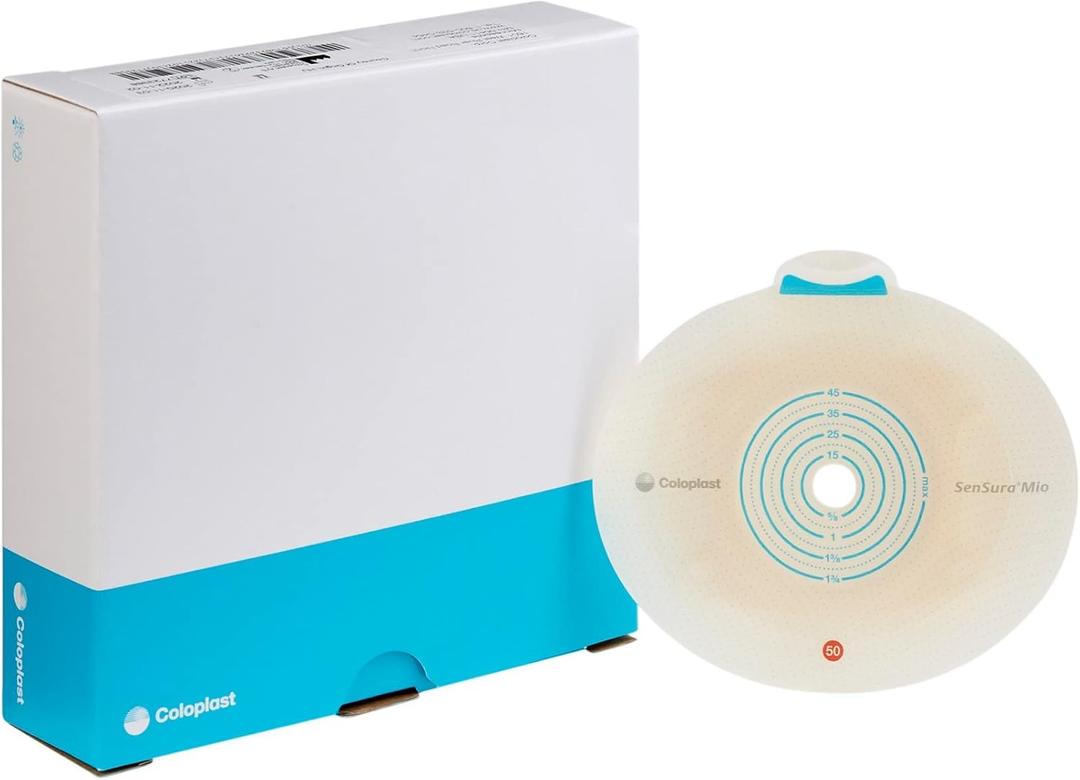 Coloplast SenSura Mio Click Trim to Fit Ostomy Barrier Elastic Adhesive 50 mm Flange 5 per Box 10512