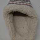 Evshine Warm Knit House Slippers for Women Comfy Fleece Lined Winter Slippers with Memory Foam and Indoor Outdoor Soles (8-9, Pink)