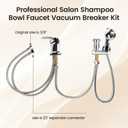 Salon Shampoo Bowl Faucet Vacuum Breaker Kit, Faucets for Shampoo Bowls with Hose and Sprayer Replacement Part, Hair Salon Faucet Sprayer Hose Set