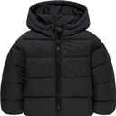 Vieille Toddler Winter Coat Girls Boys Puffer Jacket Lightweight Kids Down Alternative Outerwear 3 Years (Black)