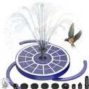 AISITIN 3.5W Solar Fountain Pump for Bird Bath Upgraded 2025, Floating Solar Water Fountain Kit with 8 Nozzles & 3 Integrated Bracket for Garden, Pond, Pool, Water Feature and Outdoor (Dark Blue)