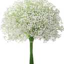 Babys Breath Artificial Flowers, 30 pcs White Flowers Artificial Real Touch Faux Flowers Bouquet Look Real Fake Flowers for Wedding Party Home Garden Tables Centerpieces Office Arrangements Decoration