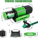 5500 Winch 12V Electric ATV/UTV Winch with Synthetic Rope,2pcs Wireless Remote and Winch Stopper for Towing Jeep Off-Road SUV Truck Car Trailer Boat