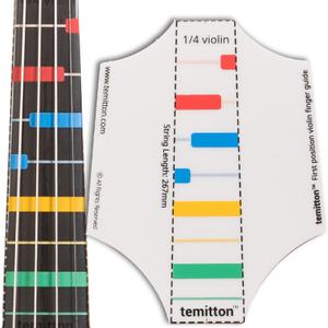 5 x Non-Adhesive Violin Finger Guide for Adult/Kids Beginner, Static Cling Sheet, Fingerboard Stickers, Notes practice tape (Type A_Basic, 1/4 size)