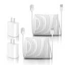 2 Pack 16.4FT Wall Charger for Arlo Pro 5S 2K/Arlo Ultra 2/Arlo Pro3/Arlo Ultra/Arlo Pro 4/Go 2 Indoor/Outdoor Camera Power Adapter,Magnetic Connector Power Charging Cable Cord (White)